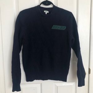 kenzo LOGO PATCH JUMPER, size XS, in Navy/Green